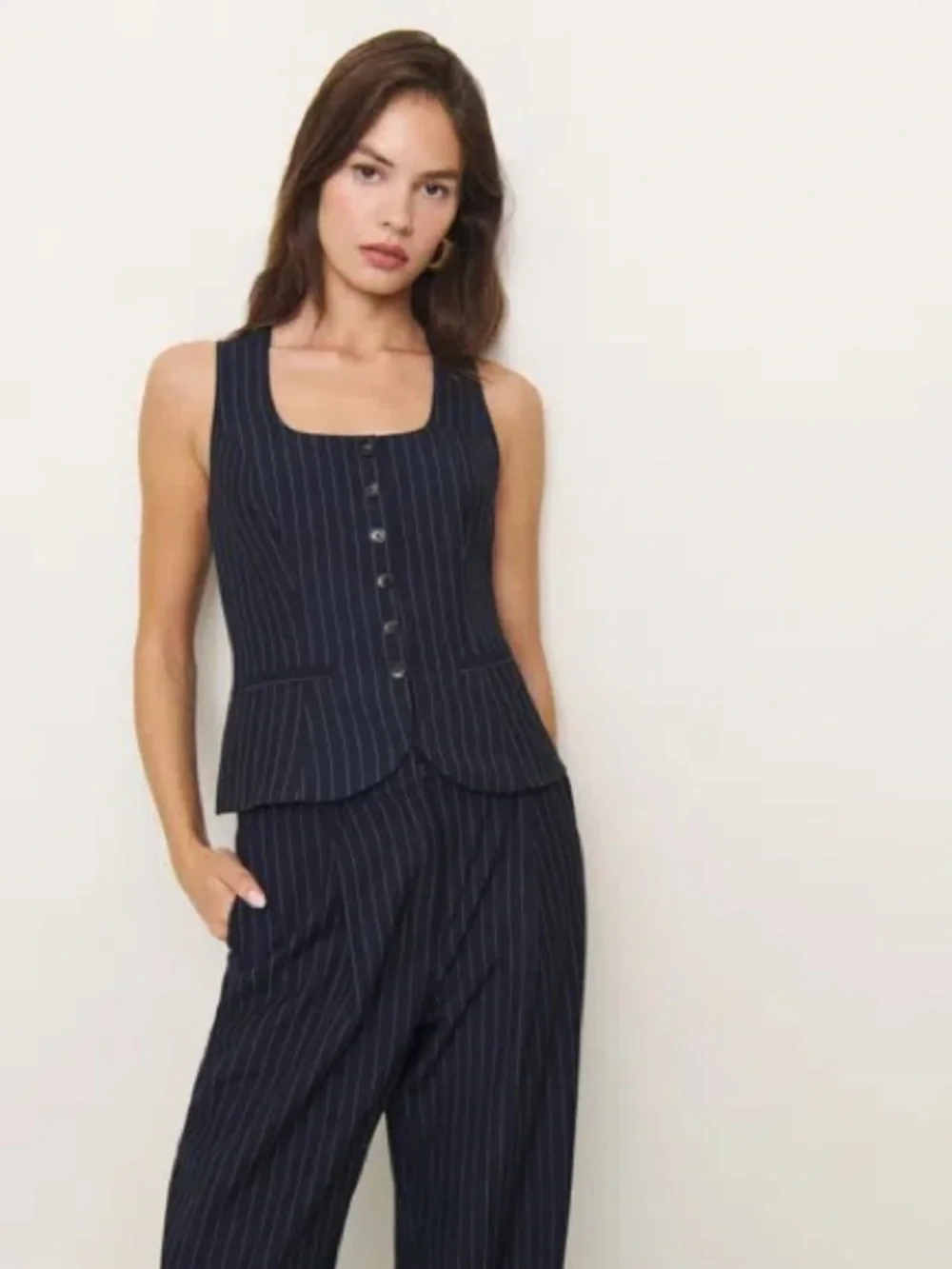 Reformation Navy Top and Tote! - Picture 3 of 9